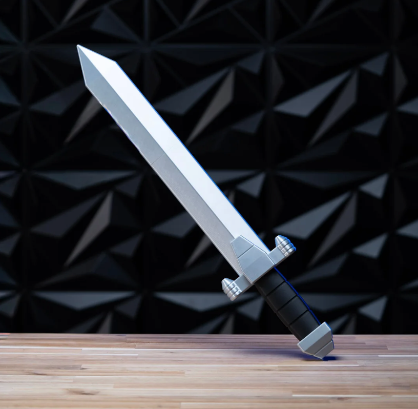 3D Printed Star Wars Beskar Short Sword Cosplay Prop Kit