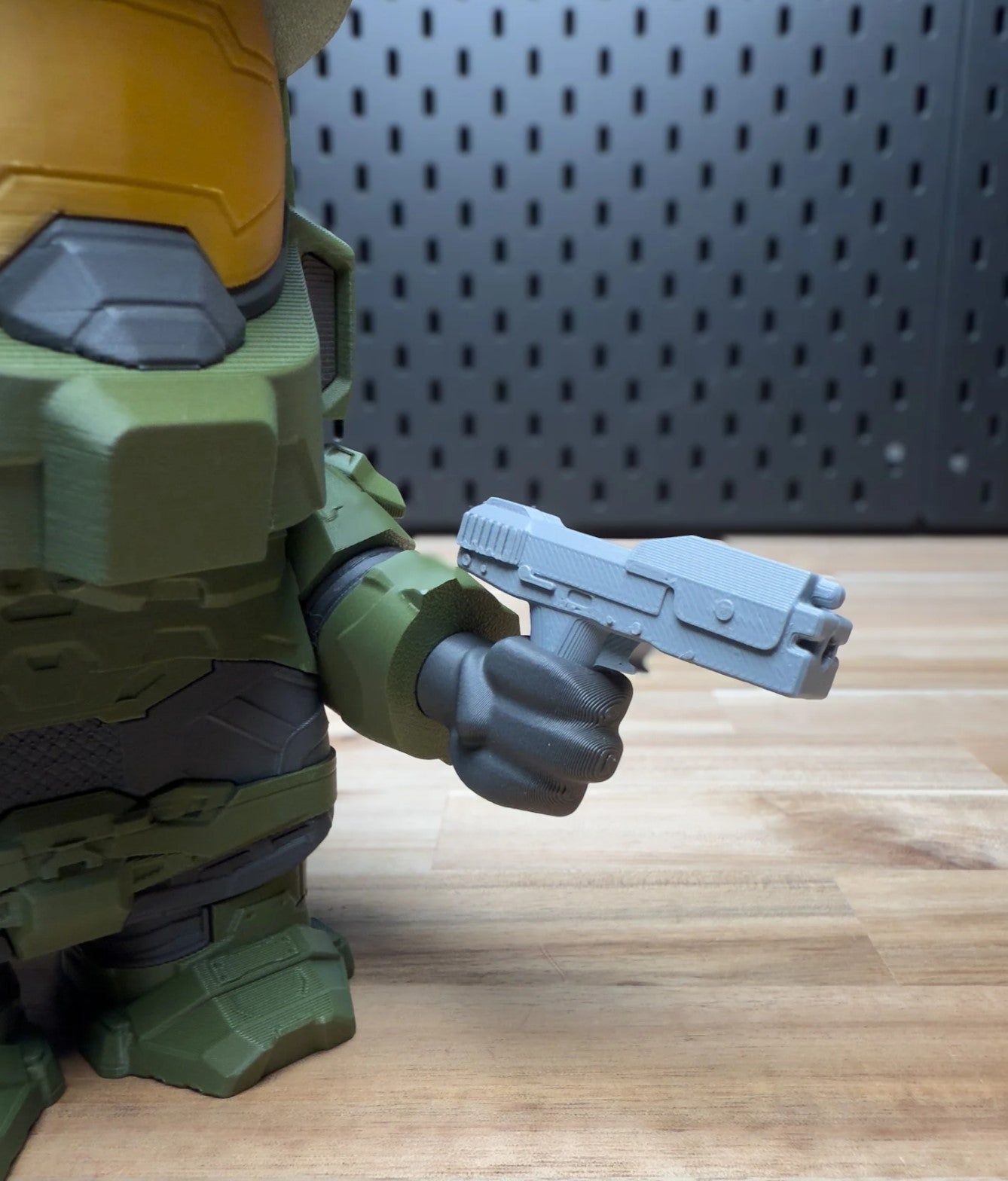 Custom PLA+ Halo Master Chief collectible with Mjolnir armor