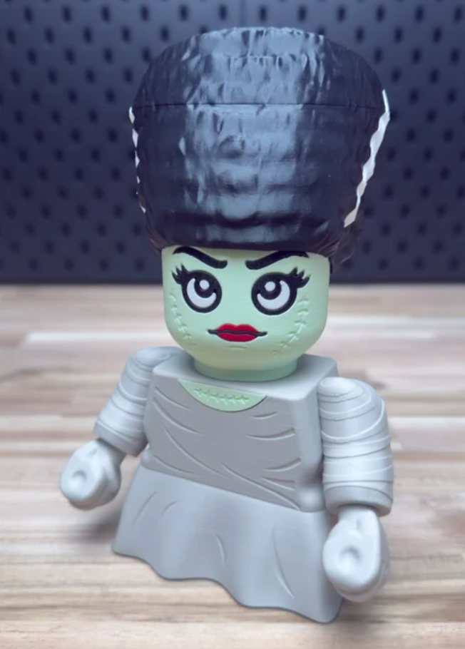 3D Printed Bride of Frankenstein Medium Scale 6"- 8" Chunk