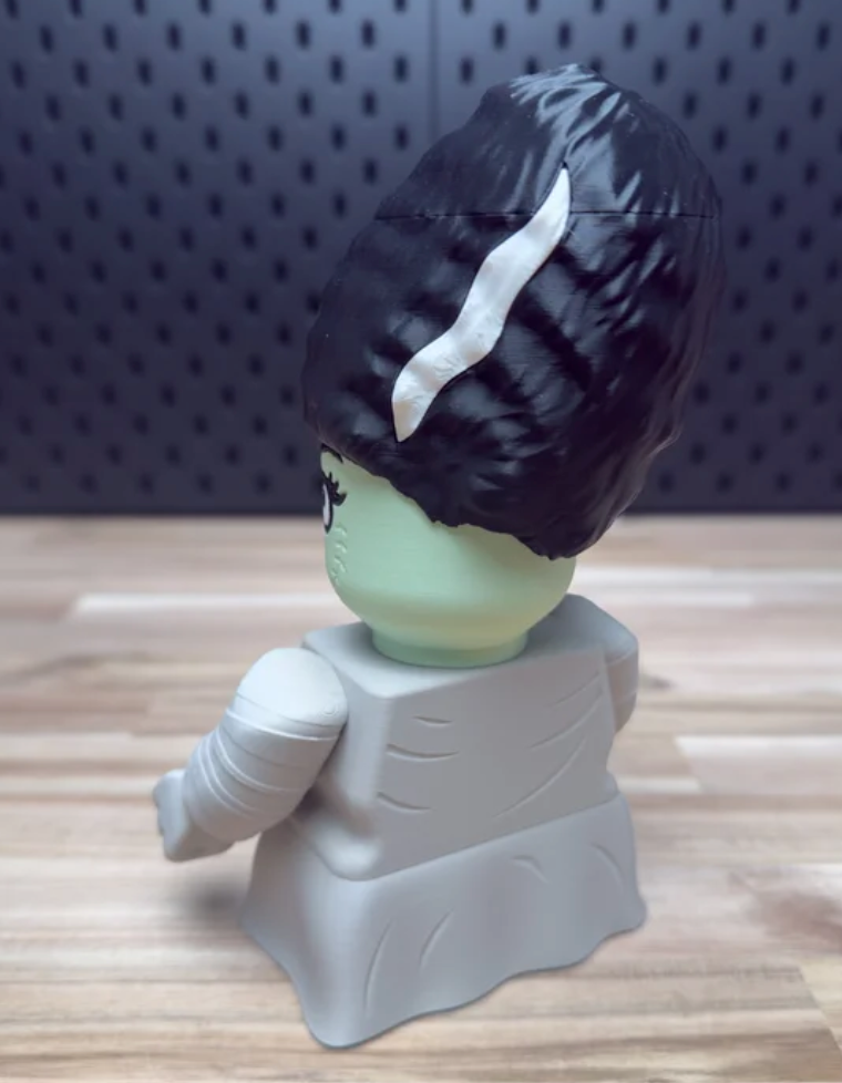 3D Printed Bride of Frankenstein Medium Scale 6"- 8" Chunk