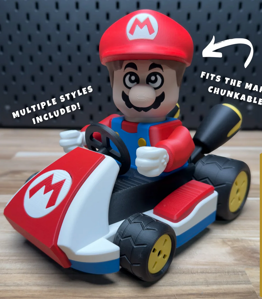 3D Printed Mario Go-Kart Medium Scale 6"-8" Kit
