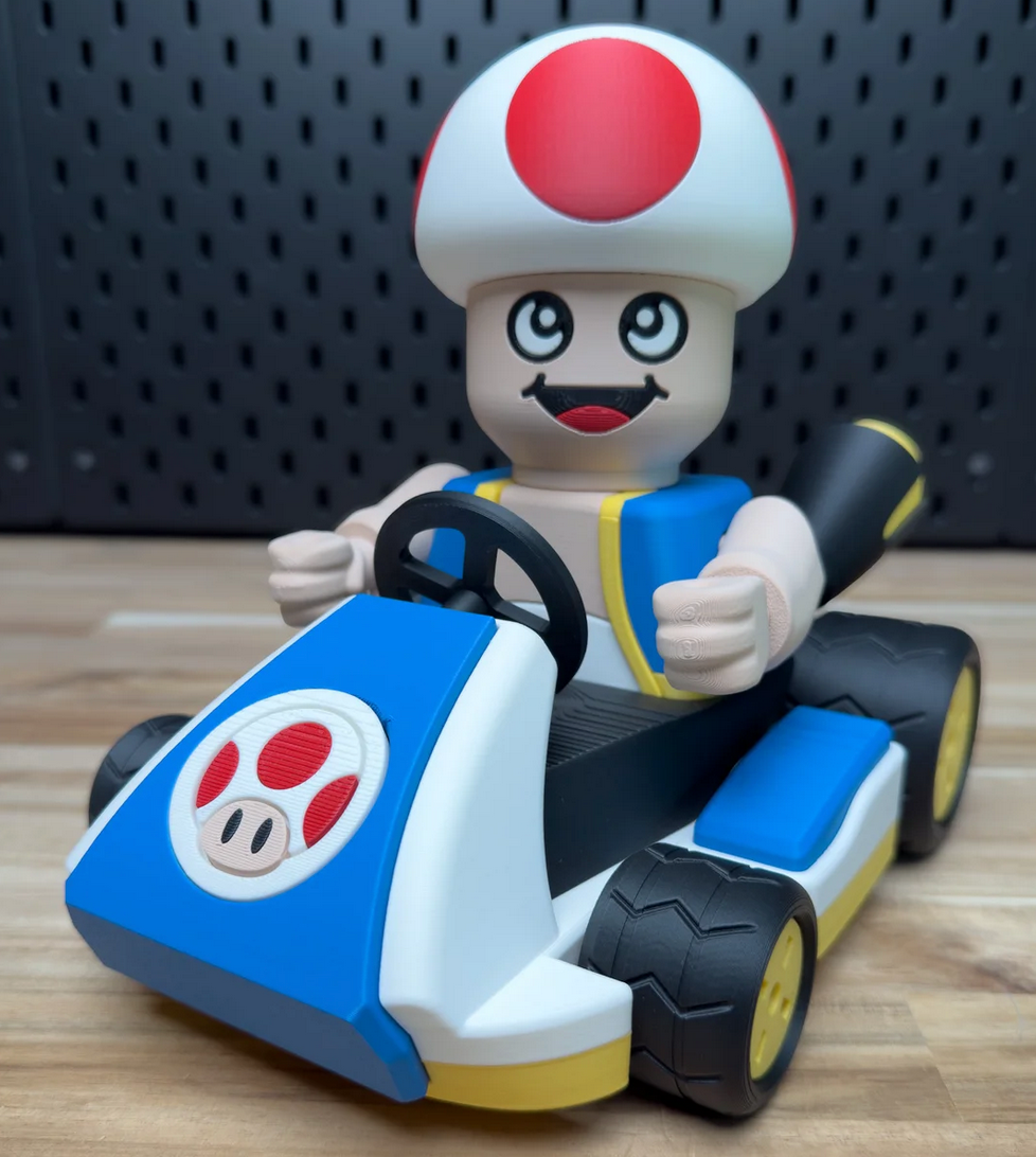 3D Printed Mario Go-Kart Medium Scale 6"-8" Kit