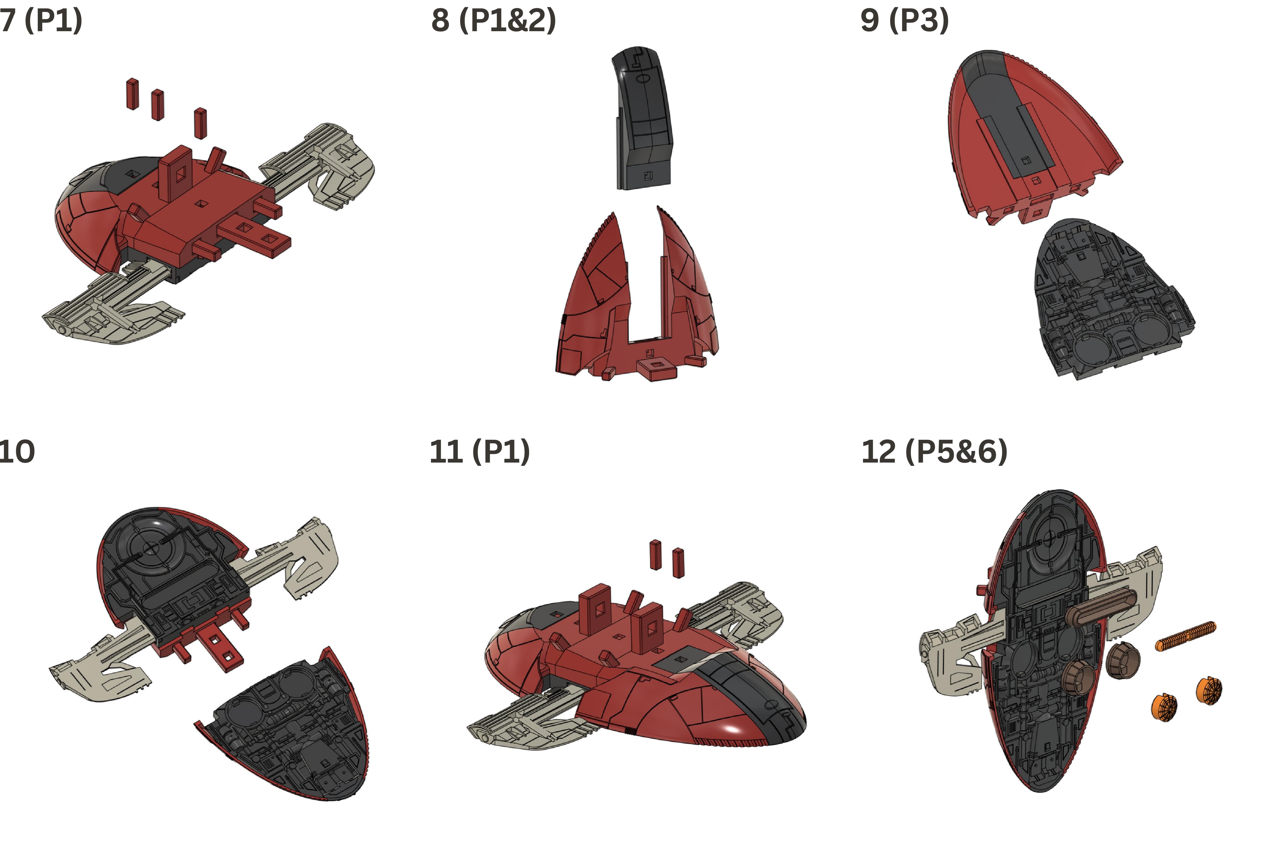 3D Printed Star Wars Slave I Building Kit