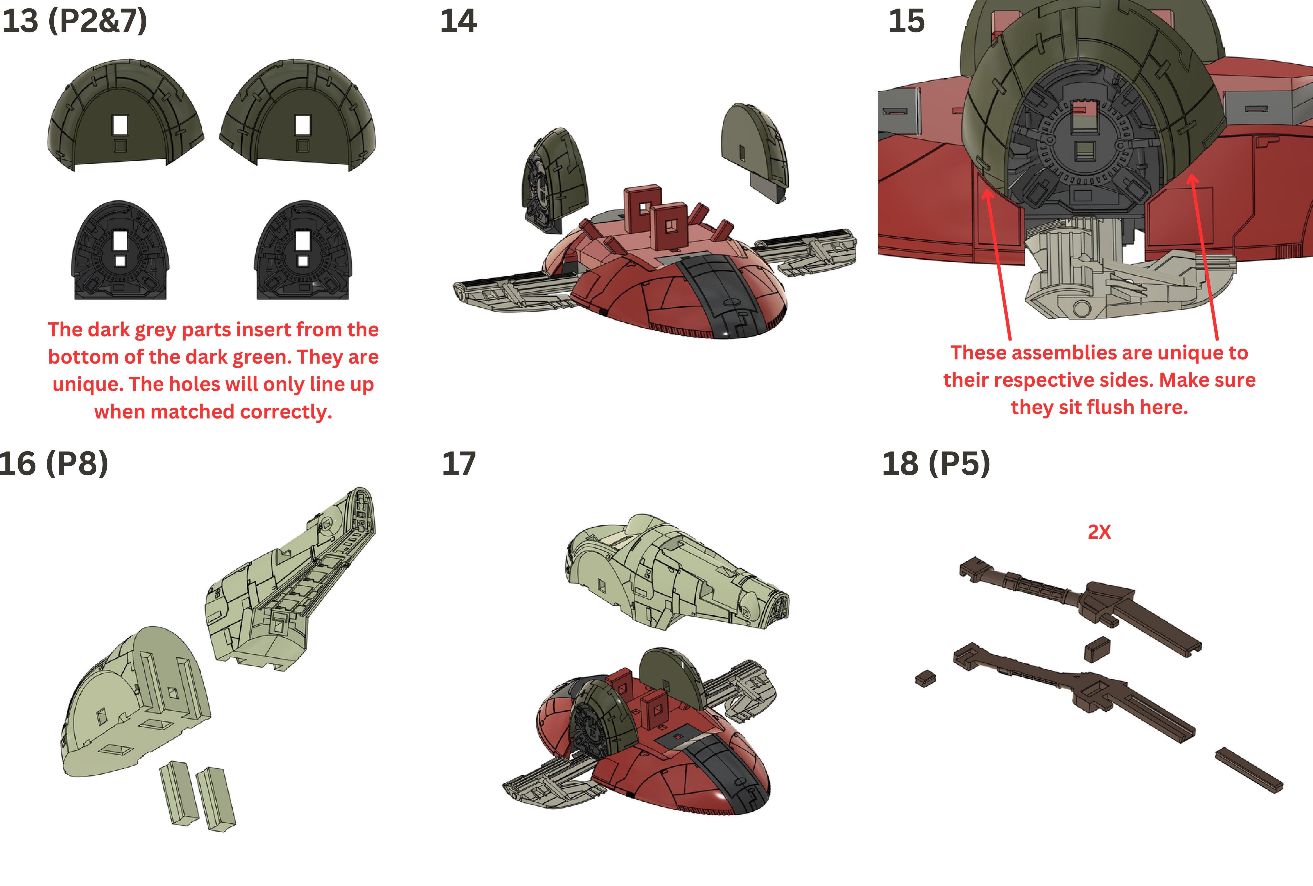3D Printed Star Wars Slave I Building Kit