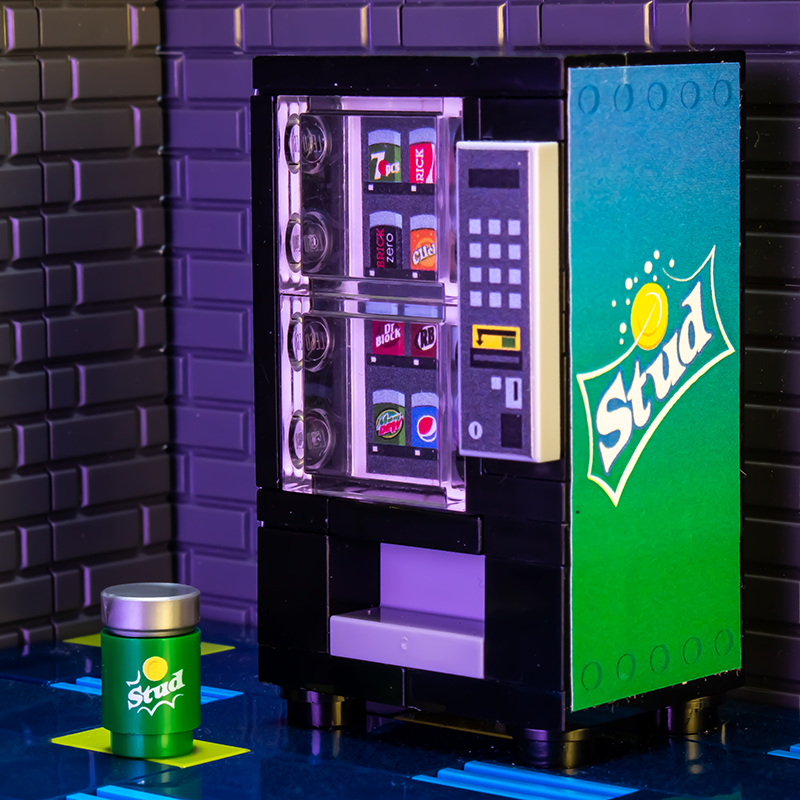 Brickshow Shop Stud - B3 Customs Soda Vending Machine made using LEGO parts Building Kit