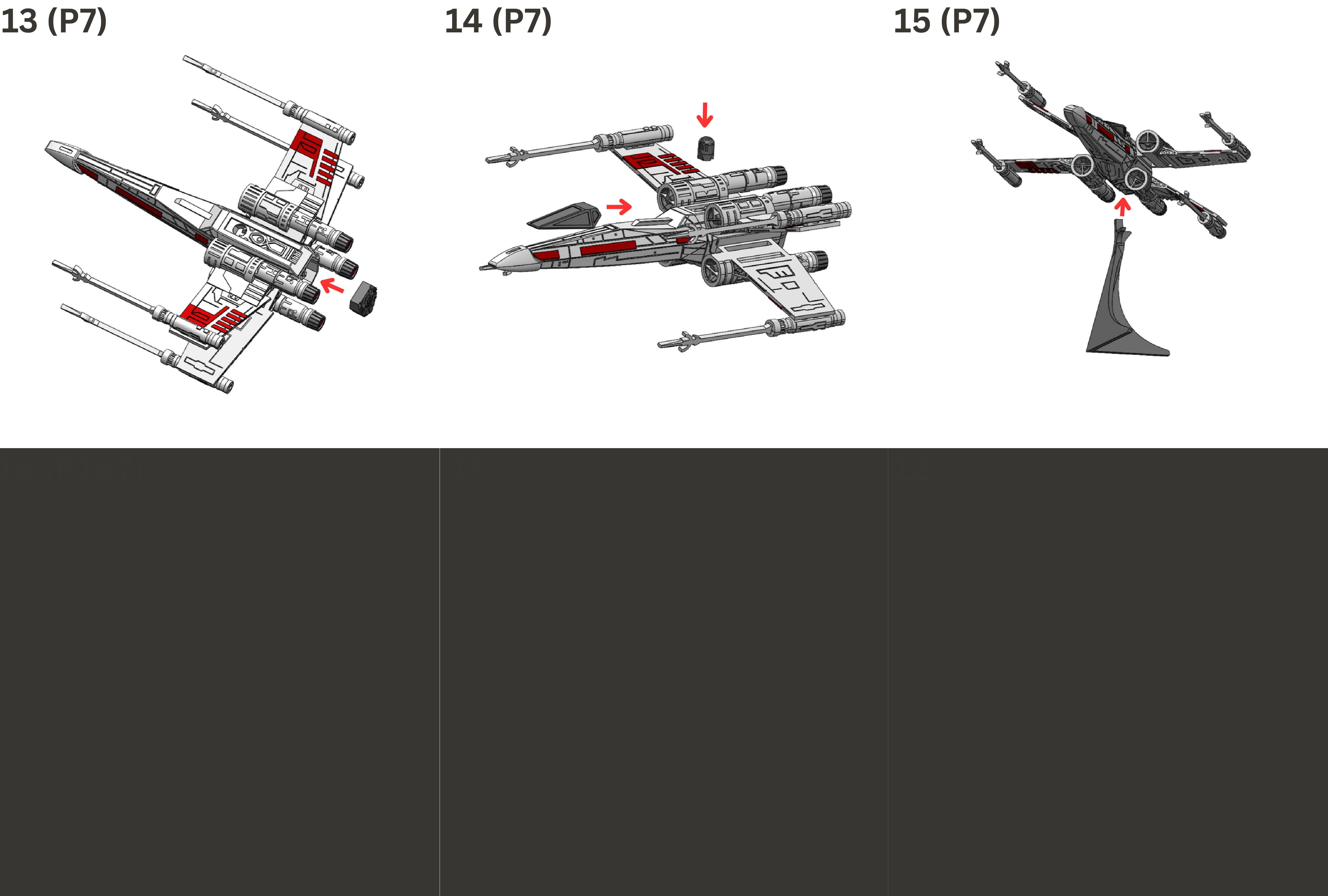 3D Printed Star Wars X-Wing Fighter Building Kit