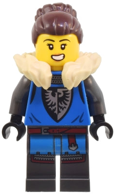 Preowned LEGO® Minifigure – BrickLink Designer Program adp105 Mountain Fortress Black Falcon Woman