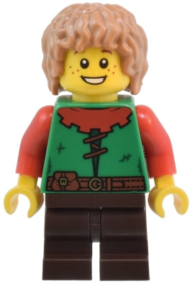 Preowned LEGO® Minifigure – BrickLink Designer Program adp127 Forest Elf - Medium Nougat Hair