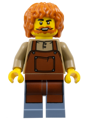 Preowned LEGO® Minifigure – BrickLink Designer Program adp159 (The Art of Chocolate Technician - Male, Reddish Brown Apron, S
