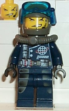 LEGO® Minifigure Alpha Team alp017 Dash Mission Deep Sea Trans-Dark Blue Scuba M