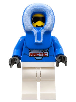 Preowned LEGO® Minifigure – Town arc013 Arctic Blue Blue Hood White Legs