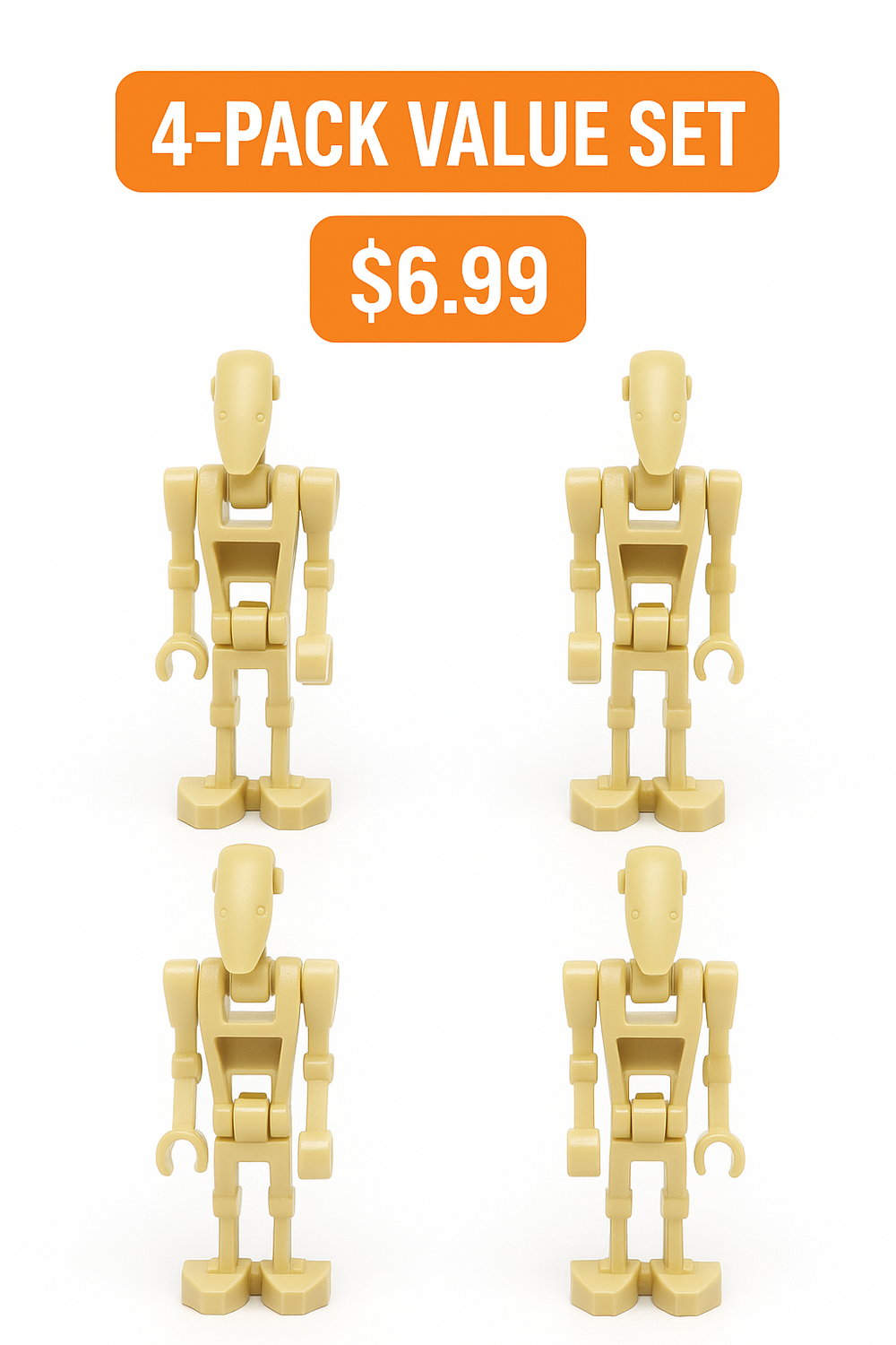 LEGO® Star Wars Battle Droid Minifigure 4-Pack (sw0001c) Clone Wars ...