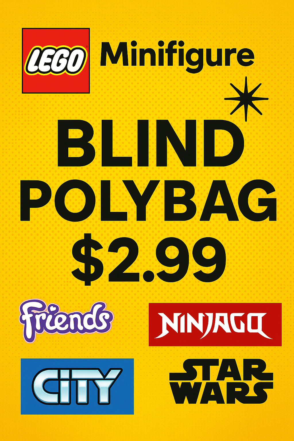 LEGO® Minifigure Blind Polybag $2.99