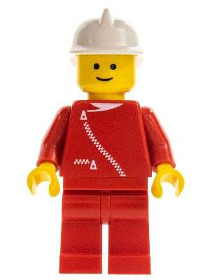 Preowned LEGO® Minifigure – Town boat002 Jacket w/Zipper Red Red Legs White Fire Helmet