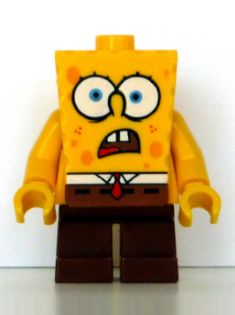 Preowned LEGO® Minifigure – SpongeBob SquarePants bob007 SpongeBob Shocked Look