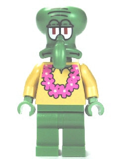 Preowned LEGO® Minifigure – SpongeBob SquarePants bob035 Squidward Pink Lei