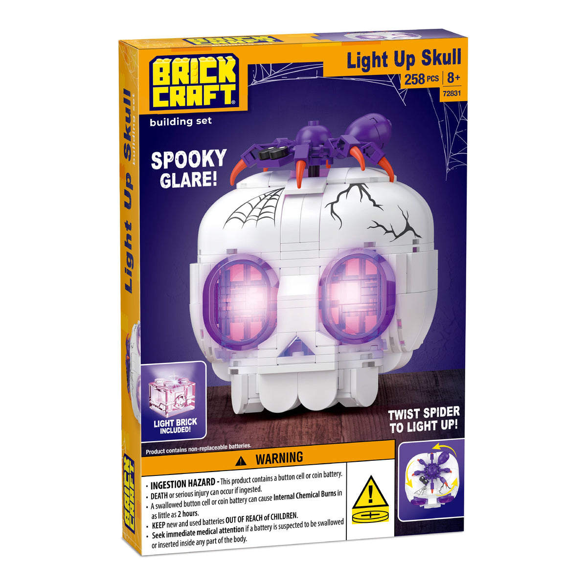 Light Up Skull Halloween Building Set 258pc