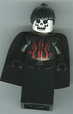 Preowned LEGO® Minifigure – Castle cas278 Knights Kingdom II Queen w/Evil Skull Face Black