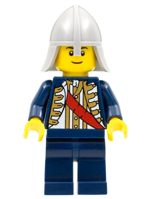 Preowned LEGO® Minifigure – Castle cas479a Red Sash Light Bluish Gray Neck Protector Black