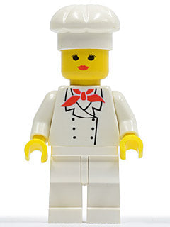 LEGO® Minifigure Town chef006 Chef White Legs Female