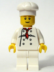LEGO® Minifigure Town chef017 Chef White Torso w/8 Buttons White Legs