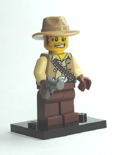 LEGO® Collectible Minifigure Series 1 – Cowboy  set w/Stand & Acces (col01-16) Complete Set with Stand & Accessories