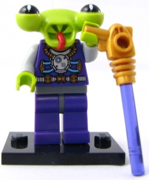 LEGO® Collectible Minifigure Series 3 – Space Alien  set w/Stand & Acces (col03-13) Complete Set with Stand & Accessories