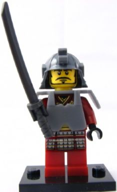 LEGO® Collectible Minifigure Series 3 – col03-4 Samurai Warrior  set w/Stand & Acces Complete Set with Stand & Accessories