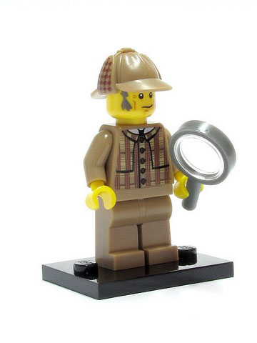 LEGO® Collectible Minifigure Series 5 – Detective  set w/Stand & Acces (col05-11) Complete Set with Stand & Accessories