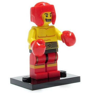 LEGO® Collectible Minifigure Series 5 – Boxer  set w/Stand & Acces (col05-13) Complete Set with Stand & Accessories