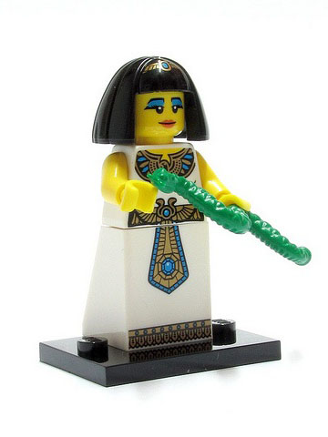 LEGO® Collectible Minifigure Series 5 – Egyptian Queen  set w/Stand & Acces (col05-14) Complete Set with Stand & Accessories
