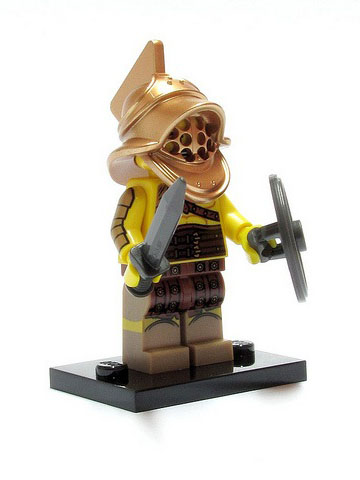 LEGO® Collectible Minifigure Series 5 – col05-2 Gladiator  set w/Stand & Acces Complete Set with Stand & Accessories