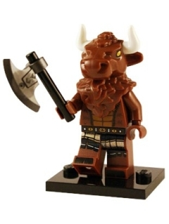 LEGO® Collectible Minifigure Series 6 – col06-8 Minotaur  set w/Stand & Acces Complete Set with Stand & Accessories