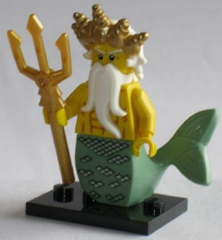 LEGO® Collectible Minifigure Series 7 – col07-5 Ocean King  set w/Stand & Acces Complete Set with Stand & Accessories