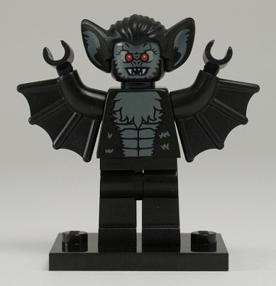 LEGO® Collectible Minifigure Series 8 – Vampire Bat  set w/Stand & Acces (col08-11) Complete Set with Stand & Accessories