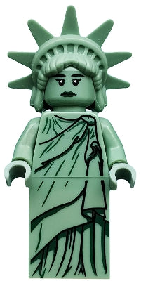 Preowned LEGO® Minifigure – col084a Lady Liberty Series 6 Rubber Hair w/Tiara
