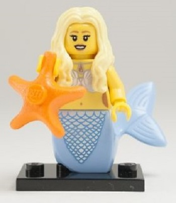 LEGO® Collectible Minifigure Series 9 – Mermaid  set w/Stand & Acces (col09-12) Complete Set with Stand & Accessories