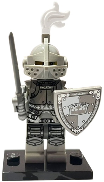 LEGO® Collectible Minifigure Series 9 – col09-4 Heroic Knight  set w/Stand & Acces Complete Set with Stand & Accessories