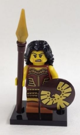LEGO® Collectible Minifigure Series 10 – col10-4 Warrior Woman  Set w/Stand & Access Complete Set with Stand & Accessories