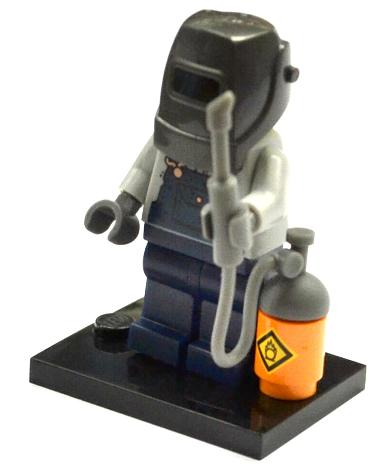LEGO® Collectible Minifigure Series 11 – Welder  Set w/Stand & Access (col11-10) Complete Set with Stand & Accessories