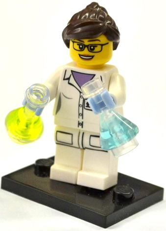 LEGO® Collectible Minifigure Series 11 – Scientist  Set w/Stand & Access (col11-11) Complete Set with Stand & Accessories
