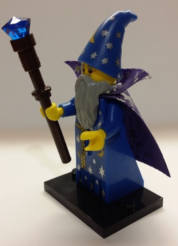 LEGO® Collectible Minifigure Series 12 – col12-1 Wizard  Set w/Stand & Access Complete Set with Stand & Accessories