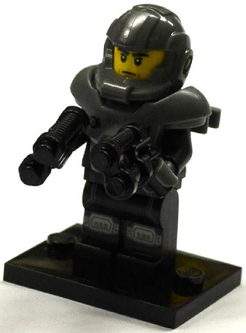 LEGO® Collectible Minifigure Series 13 – Galaxy Trooper  set w/Stand & Acces (col13-16) Complete Set with Stand & Accessories