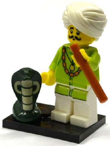 LEGO® Minifigure col13-4 Snake Charmer Series 13 Complete set w/Stand & Acces