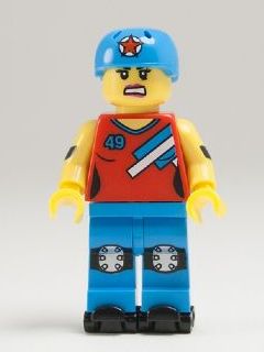 Preowned LEGO® Minifigure – col136 Roller Derby Girl Series 9