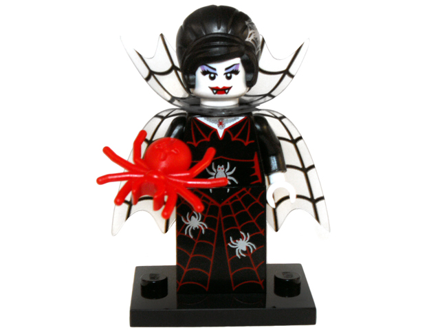 LEGO® Collectible Minifigure Series 14 – Spider Lady  set w/Stand & Acces (col14-16) Complete Set with Stand & Accessories