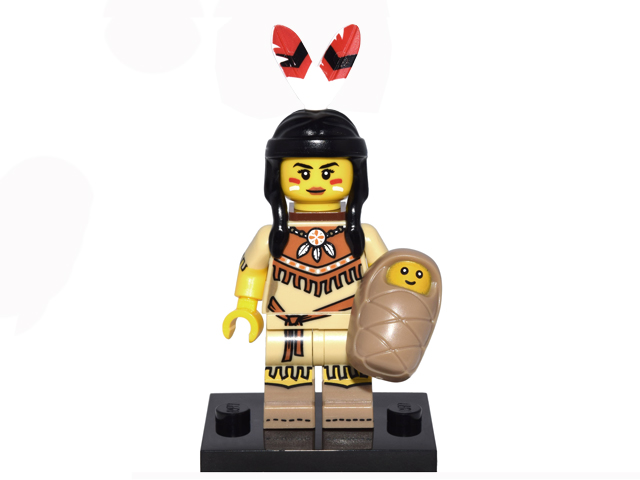 LEGO® Collectible Minifigure Series 15 – col15-5 Tribal Woman  set w/Stand & Acces Complete Set with Stand & Accessories