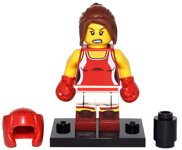 LEGO® Collectible Minifigure Series 16 – col16-8 Kickboxer  set w/Stand & Acces Complete Set with Stand & Accessories