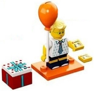 LEGO® Collectible Minifigure Series 18 – Birthday Party Boy  set w/Stand & Acces (col18-16) Complete Set