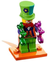 LEGO® Collectible Minifigure Series 18 – col18-4 Party Clown  set w/Stand & Acces Complete Set with Stand & Accessories
